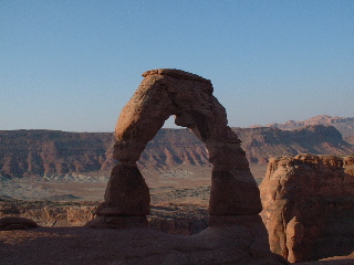 Delicate Arch just after dawn